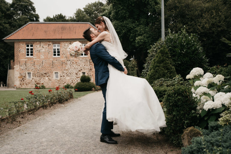 Hochzeitsfotograf Fotograf Brautpaar Heirat Schloss Sythen Haltern am See